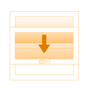 Schiebefenster vertikal